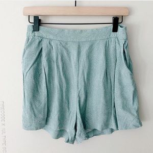 High waisted blue shorts